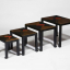 Gaston SUISSE (1896-1988) - Suite de quatre tables gigognes en laque noire, circa 1923.